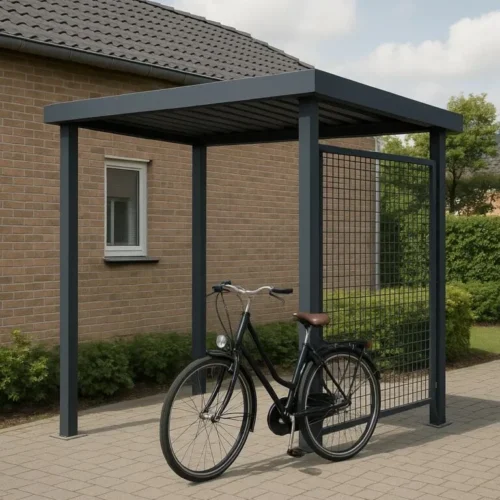Fietsoverkapping Velorama 9 Compacte fietsoverkapping zonder wanden.